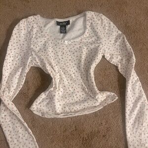 Just Polly NY “coquette” long sleeve top women’s